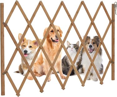 Захисне ґратка для собак, дерев'яне розтяжне ґратка, 75 x 105 см