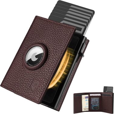 Чоловічий гаманець DODENSHA® MagSnap з RFID захистом та відділенням для AirTag, картхолдер, гаманець на 10+ карт, з відділенням для монет, фіолетовий (Lila-togo)