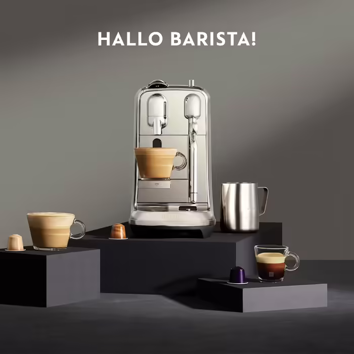 Sage Appliances SNE800 Creatista Plus Coffee Machine, Pearl White Sea Salt (White)