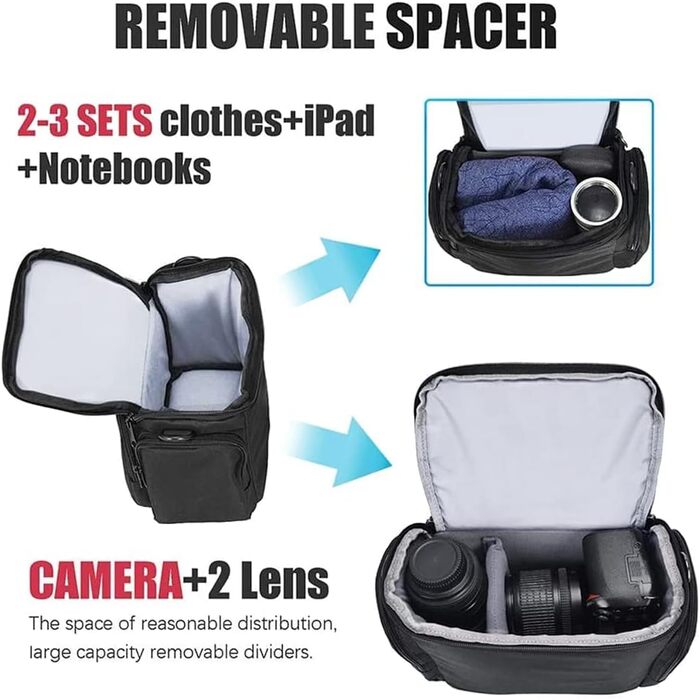 Чохол для камери сумісний з Canon, Nikon, Sony: водонепроникний, компактний, чорний