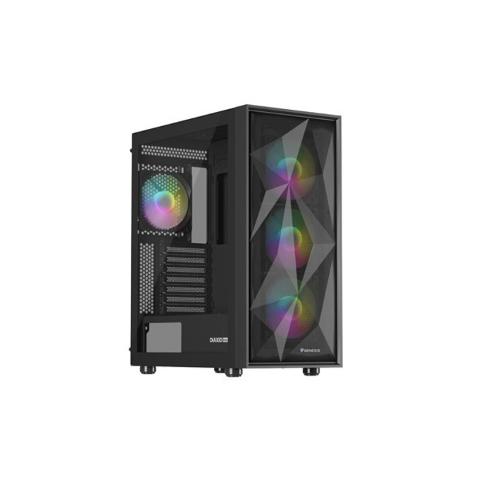 Корпус для комп'ютера Genesis Diaxid 605 ARGB Midi Tower ATX, вікно, чорний