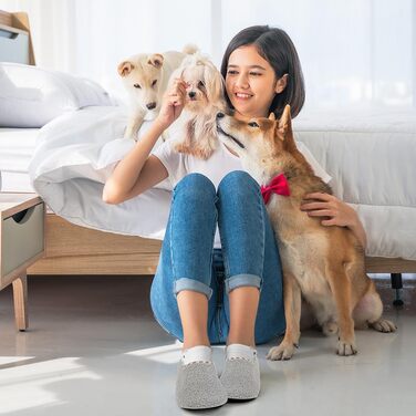 OFFCUP Теплі жіночі халати з меморі-піни: зимові халати, халати з бавовни, халати з плюшу, сірі, 37-38 розмір