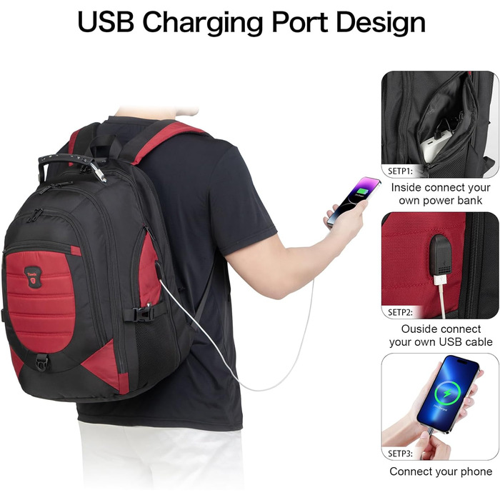 Рюкзак Tzowla для ноутбука 17.3