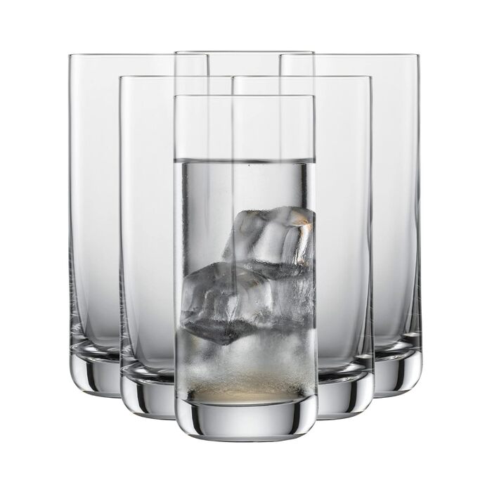 SCHOTT ZWIESEL Longdrink Glasses Convention (Set of 6), straight-lined glasses for long drinks, dishwasher-safe Tritan crystal glasses, Made in Germany (Article No. 175495)