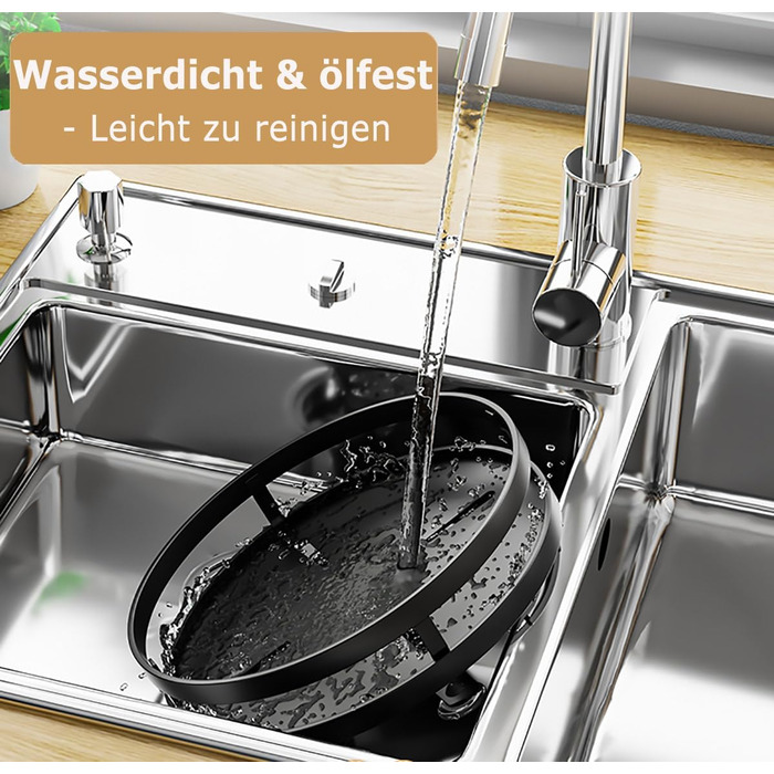 Організатор для спецій, поворотний на 360°, 3 яруси, з нержавіючої сталі, чорний