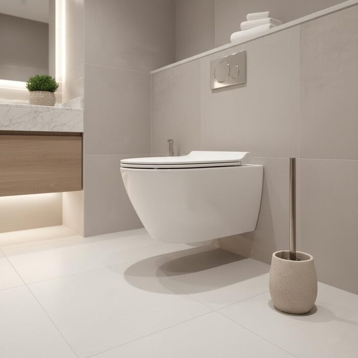 Набір аксесуарів для ванної кімнати бежевого кольору, 3 предмети, сучасний дизайн