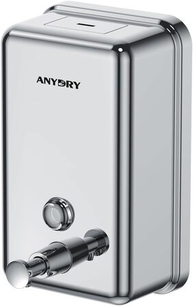 Диспенсер для рідкого мила anydry AD1003, настінний, 1100 мл, ручний, нержавіюча сталь, полірований