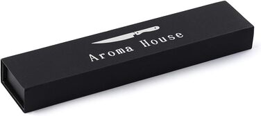 Ніж кухарський Aroma House 8 дюймів (20 см) з дамаської сталі, професійний, для м'яса та кухні, з ергономічною ручкою