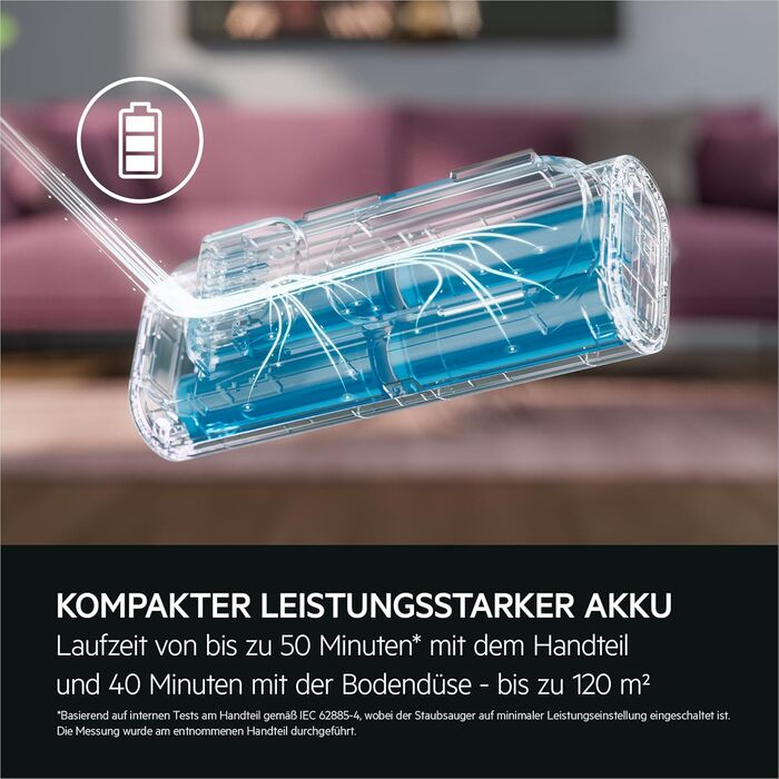 Бездротовий пилосос AEG Hygienic 7000: потужний, легкий, для алергіків, 40 хв роботи, 120 м², 5-ступенева фільтрація, для всіх поверхонь, автоматичний режим, з аксесуарами