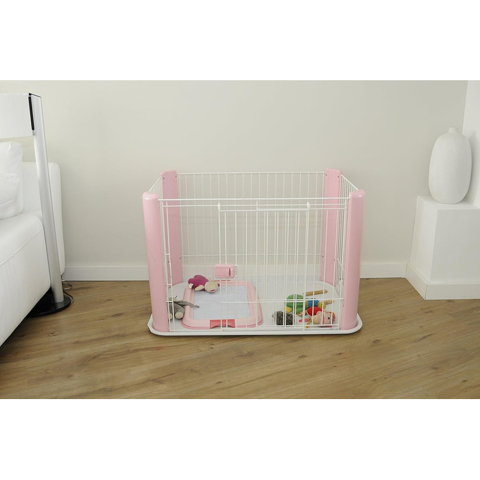 Вольєр для цуценят Iris Ohyama CLS-960 Rosa, 60 см, рожевий. Ідеально для собак та котів, для дому та вулиці