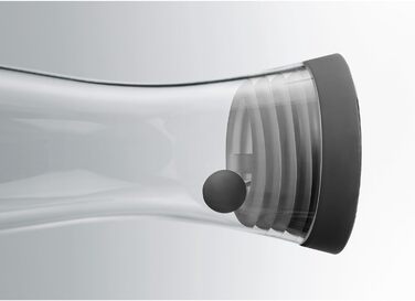 WMF Basic Water Carafe 1.5 Liter, Glass Carafe with Lid, Silicone Lid, CloseUp Closure