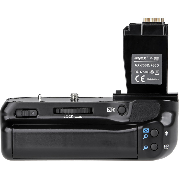 Акумуляторний хватка (Battery Grip) для Canon EOS 760D 750D IX8 T6S T6I сумісний з BG-E18, чорний