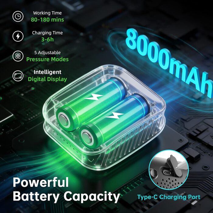 Портативний душ Moriko для кемпінгу, 8000mAh, з насосом, лійкою та 5-галонним складним відром - для туризму, пляжу, подорожей, миття тварин, авто, серфінгу (Сірий)