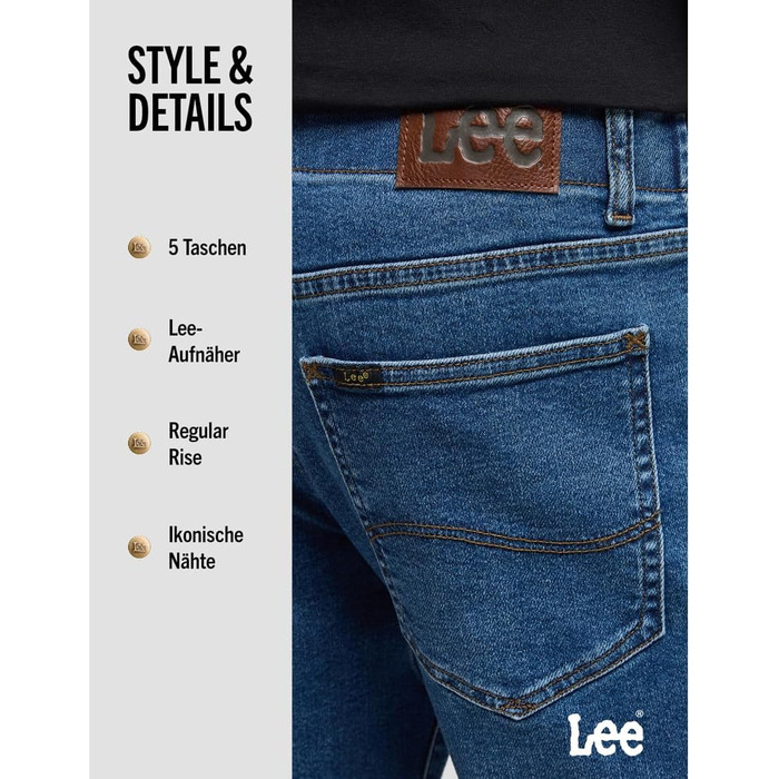 Чоловічі джинси Lee Straight Fit Xm 34W/32L класичного крою, оригінал