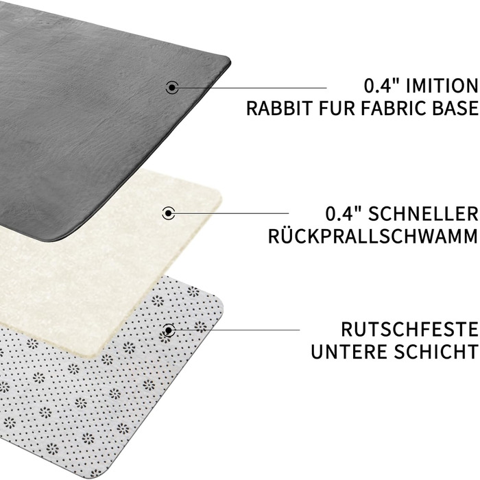 Sour Lemon Soft Rug Living Room, Smooth Rabbit Fur-like Short Pile Non-Slip Rug, Modern Anti-Slip Carpet for Bedroom, Luxurious Room Decoration, Fluffy Rug Area 200x300cm Dark Grey 200x300cm