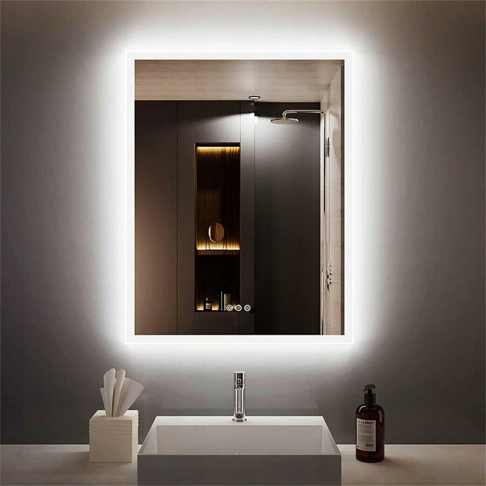 LED-дзеркало у ванну кімнату з сенсорним вимикачем, 40x50 см