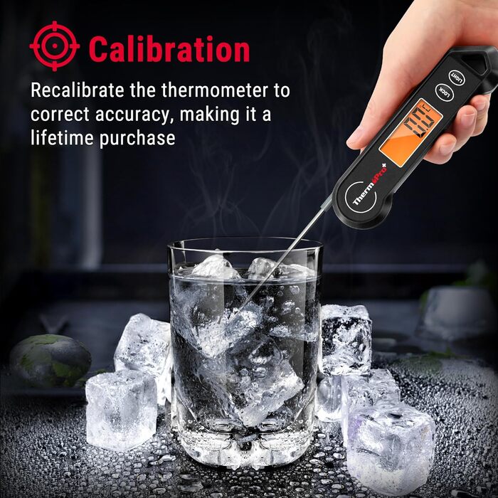 Цифровий термометр для м'яса ThermoPro: гриль, запікання, приготування їжі, чорний