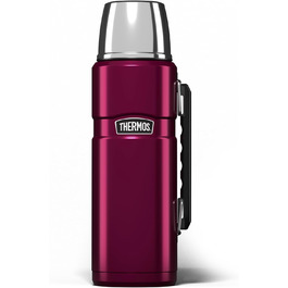 King Stainless Steel Flask with Handle - 1.2L / 1200ml - Raspberry Color