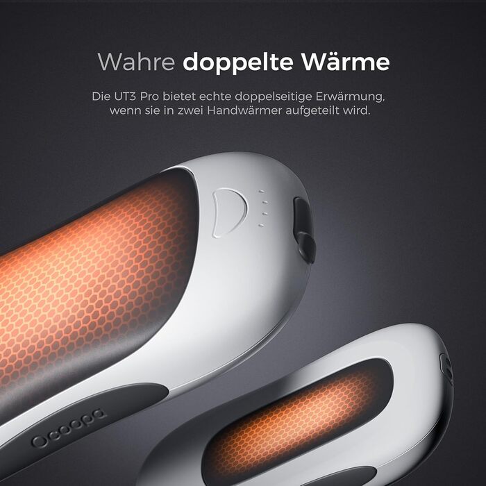 Електричні грілки для рук OCOOPA UT3 PRO (2 шт.), 10000mAh, Powerbank, 4 режими, до 58°C, для чоловіків, ідеально для гольфу, полювання та кемпінгу