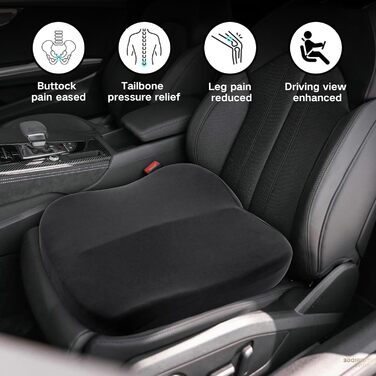 Підсидіння автомобільне для дорослих з Memory Foam: зручна подушка на сидіння авто, ергономічне сидіння для водія, офісного крісла, інвалідного візка