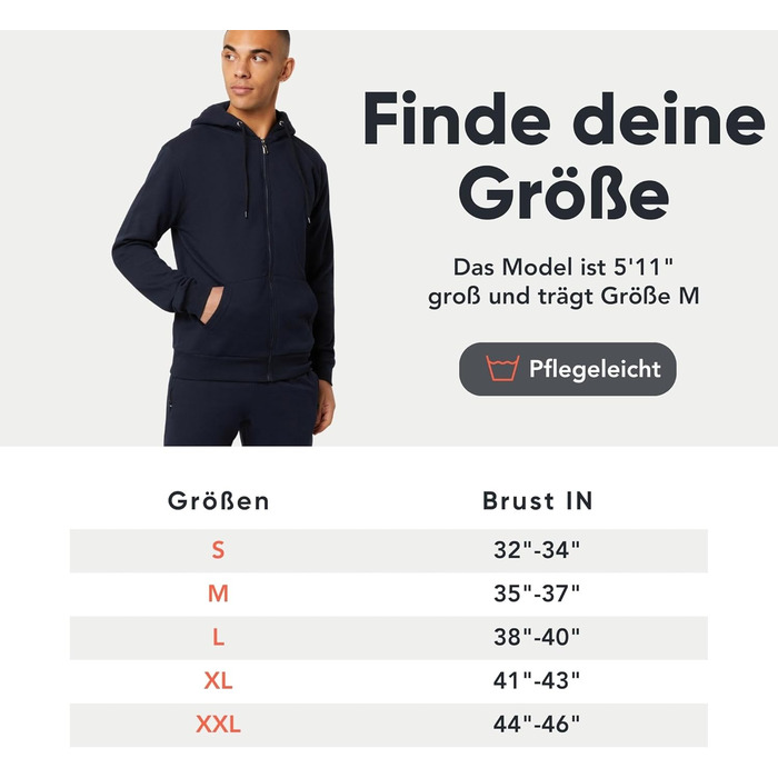 F London Худі з блискавкою для чоловіків - капюшонний пуловер, ідеальний для спорту та відпочинку (XXL, темно-синій)