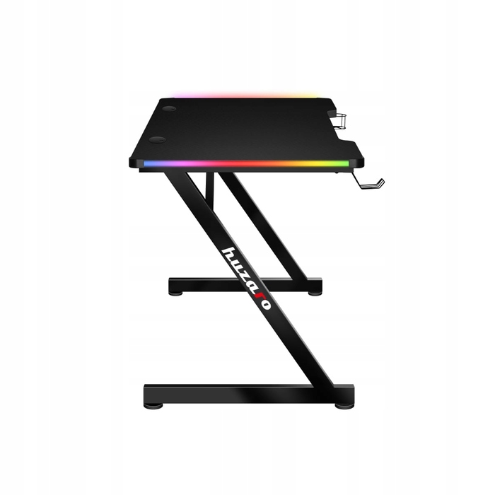 Ігровий стіл Huzaro Hero 2.5 з RGB LED підсвіткою, 120 x 75 x 60 см, чорний