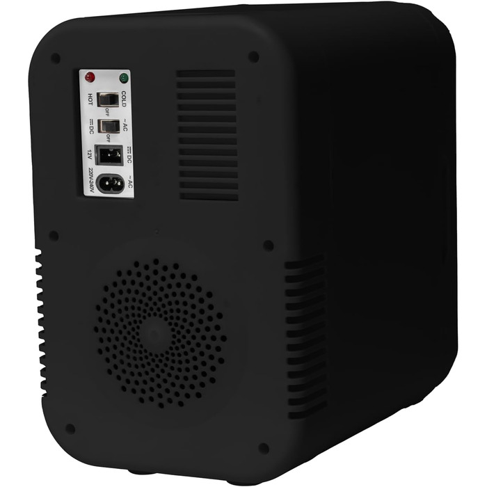 Міні-холодильник DMS 6L з нагріванням, 220-240V, 12V, чорний, LCD-дисплей, нагрів до 55°C