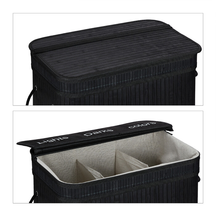 Relaxdays Laundry Sorter made of Bamboo