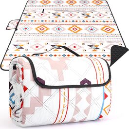 Водонепроникний плед для пікніка Boho 200x200 см, XXL великий плед для пляжу, кемпінгу, подорожей. Плед з бавовни, пісконепроникний, легко миється, складається. Ідеально для пікніка, пляжу, відпочинку на природі.
