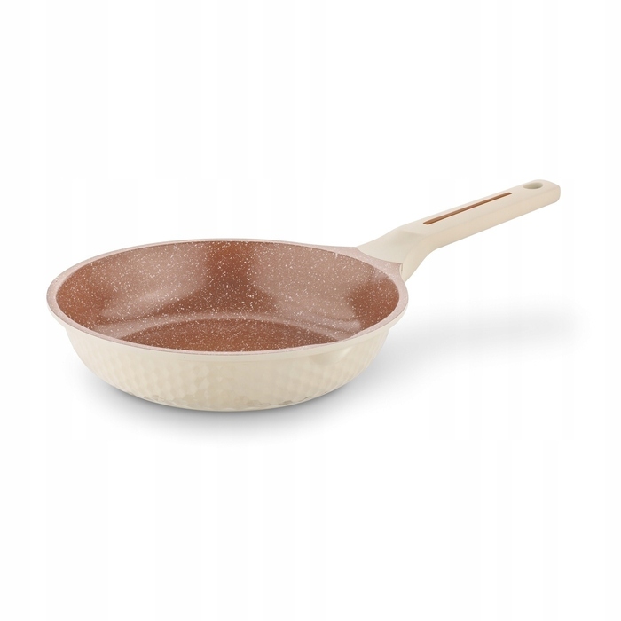 Набір сковорідок Starke Pro Texture Creamy для індукційних та газових плит, кремовий колір, 20/24/28 см