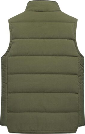 Жіноча пухова жилетка Chrisuno Casual з коміром-стійкою, стеганий, для активного відпочинку, спортивна, тепла, зелена (армійний зелений), XL