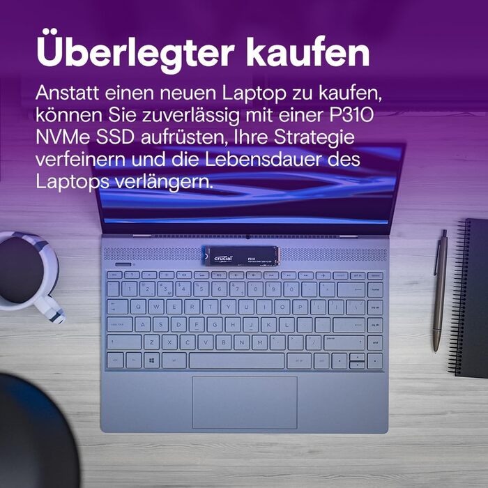 SSD Crucial P310 1TB M.2 NVMe PCIe Gen4 внутрішній накопичувач