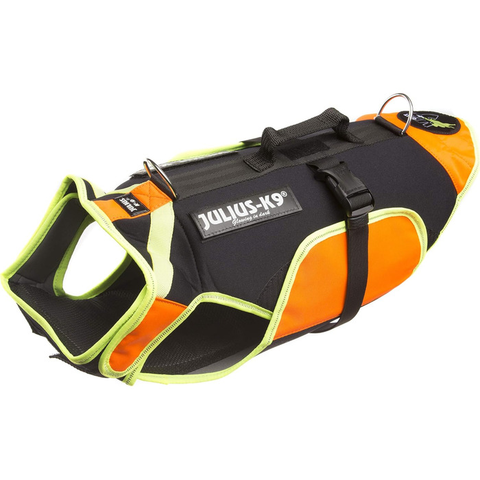 Жилет для собак Julius-K9 IDC 3в1, чорний та неоновий, розмір M (1 шт.)