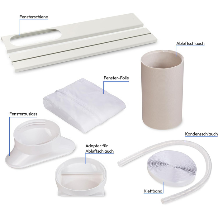 Мобільний кондиціонер MEDION E701 (7000 BTU) з випускним шлангом, для приміщень до 25м², 3-в-1 (охолодження, осушення, вентиляція), з пультом дистанційного керування та режимом сну, MD 37730