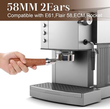 Портфільтр 51 мм сумісний з DeLonghi Dedica, La Specialista EC9335M/EC9155M/EC9355M/EC9665M, бездонний портфільтр з нержавіючої сталі, сито для еспресо, фільтр-корзина