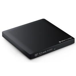 Зовнішній Blu-ray привід techPulse120 USB 3.0: 3D запис M-Disc, BDXL, DVD, CD, Slim дизайн, алюміній, чорний — для ноутбуків, ПК, Windows, MacOS, MacBook Pro Air