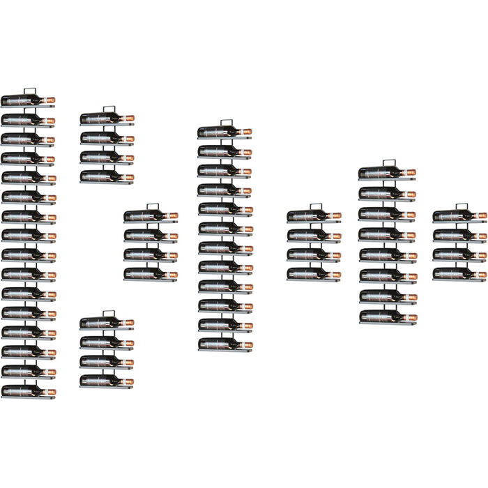 DanDiBo Wine Rack Metal Black Wall Mount 4-Wine Expandable Freestanding Bottle Rack Bottle Shelf Bottle Holder Wall (8 Bottles / 2 Pcs)
