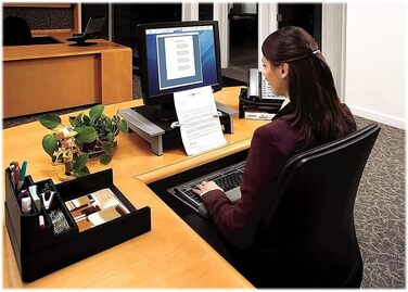 Підставка для ноутбука та монітора Fellowes Office Suites, регульована, чорна