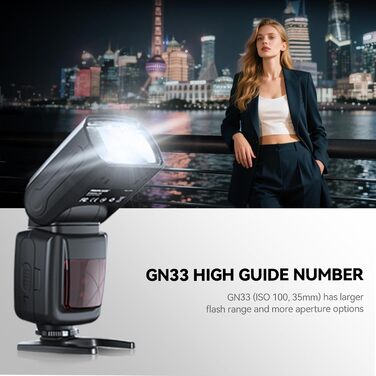 Спалахувач PHOTOOLEX Blitz FK300 для Canon, Nikon, Sony, Panasonic, Olympus, Pentax, Fujifilm, Sigma, Minolta та інші DSLR, цифрових та плівкових камер