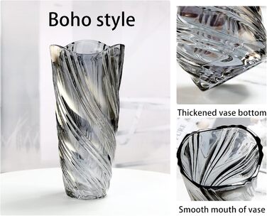 Скляна ваза для квітів, сучасний мінімалістичний дизайн, ручної роботи, для дому, декорування, гідропоніки, подарунок на весілля або новосілля, сірий колір