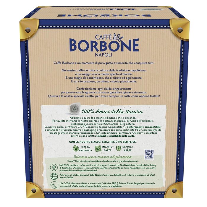 Кава в пріодах Caffe Borbone Miscela Blu ESE 44мм, міцна суміш (Original), 100 шт