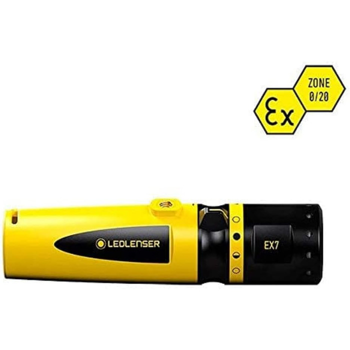 Ліхтарик Ledlenser EX7 LED, вибухозахищений, для зон 0/20, фокусування, на батарейках, 200 люмен, 120 м, 45 годин роботи
