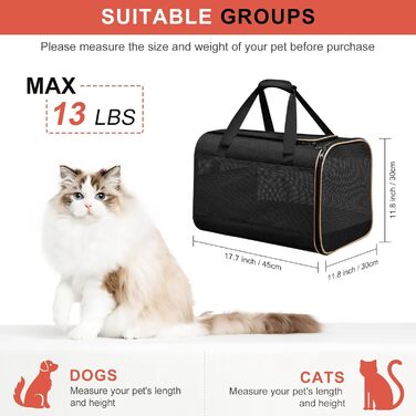 Чорна сумка-переноска для собак, ідеальна для подорожей, міцна та довговічна