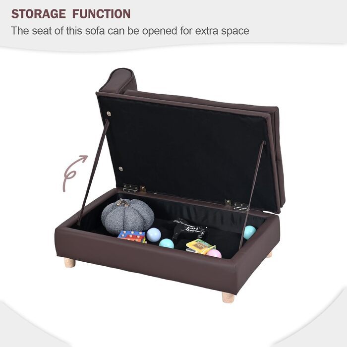 Софа для собак та котів Yoonnie room з PU-шкіри з місцем для зберігання – зручне ліжко для домашніх тварин, маленьке диван-крісло, підходить для цуценят та кошенят (Перловий білий)