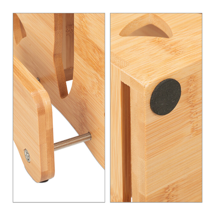 Relaxdays Cutlery Holder with Cutting Board Holder
