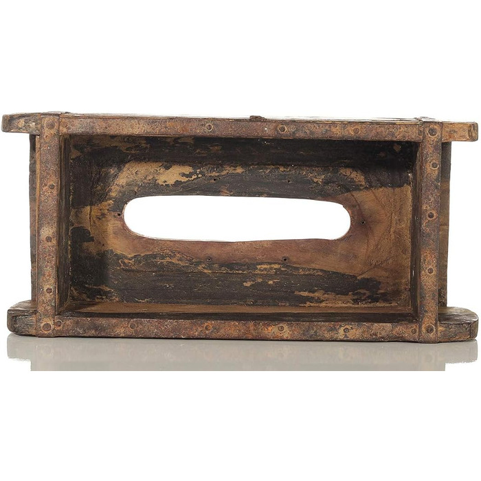 Laursen Tissue Box Brick Shape Wood Brown approx. 31x15cm Cosmetic Tissue Box Handkerchief Box