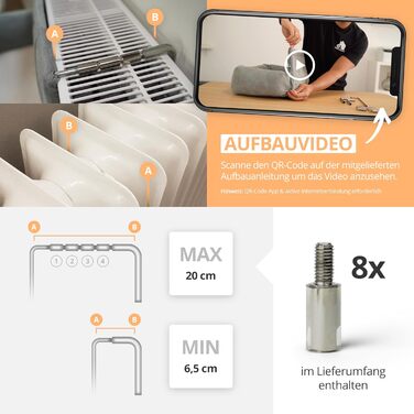 Premium Cat Heating Bed - Murphy - for cats up to 12kg - suitable for all radiators - all-around padded - cat bed for the heater