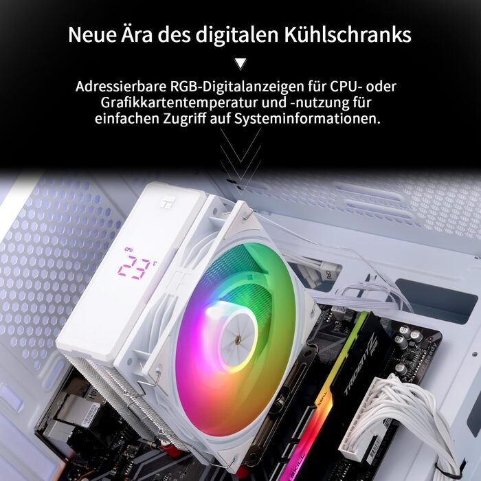 Thermalright Assassin X 120R Digital White - Кулер для CPU з RGB, 120мм, для AM5/LGA1700/1150/1151/1200