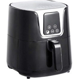 Amazon Basics – Air Fryer, Compact, 4L, Multifunctional, Digital, Black/Chrome 4L