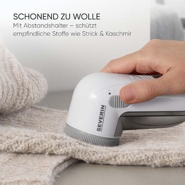 Електричний видалення ворсу SEVERIN CS 7976: портативний, для ворсистих поверхонь, білий-сірий